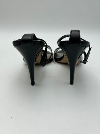 Scarpe con tacco Bata nere e argento Tg 40