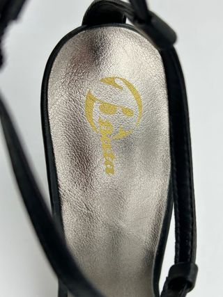 Scarpe con tacco Bata nere e argento Tg 40