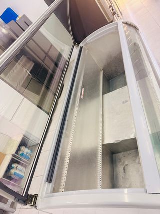 Congelador expositor cristal curvo