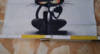 Coppia tovagliette con gatti neri