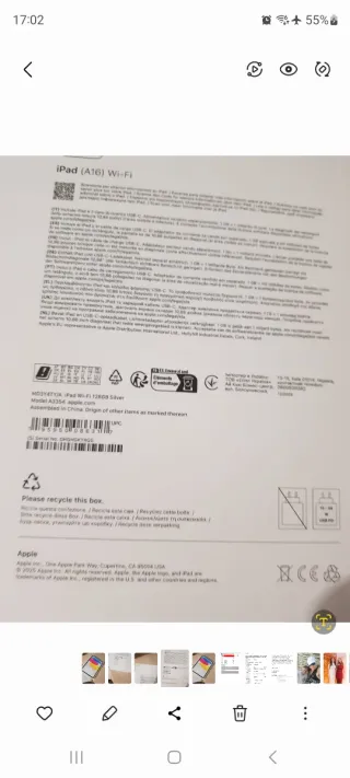 iPad Apple 11 128GB 11ª Gen