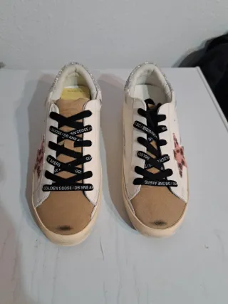 Tenis Golden Goose Beige/Rosa