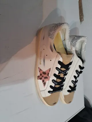 Tenis Golden Goose Beige/Rosa