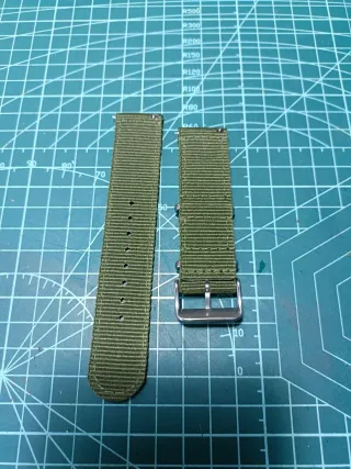 Correa Seiko 22mm Verde militar