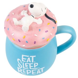 Taza Snoopy 3D Donut Tapa 500ml