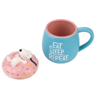 Taza Snoopy 3D Donut Tapa 500ml