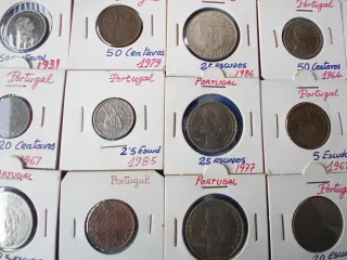 Lote Monedas Portugal Escudos Centavos Pesos