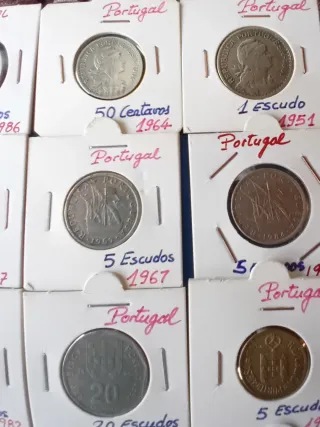 Lote Monedas Portugal Escudos Centavos Pesos
