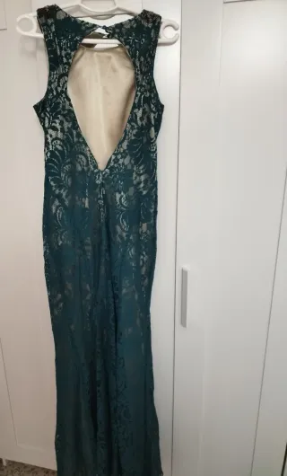 Vestido fiesta verde encaje Talla M/L