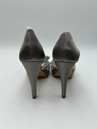 CHEDIVÉ Scarpe Donna Tacco Argento Tg.38