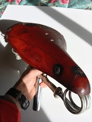 Sillín Cuero G.E.S Eíbar Antiguo Bicicleta