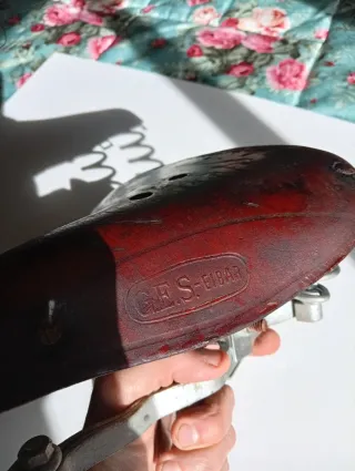 Sillín Cuero G.E.S Eíbar Antiguo Bicicleta