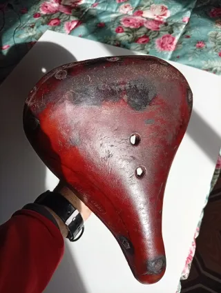 Sillín Cuero G.E.S Eíbar Antiguo Bicicleta