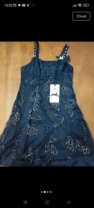 Vestito cerimonia bambina blu 7 anni