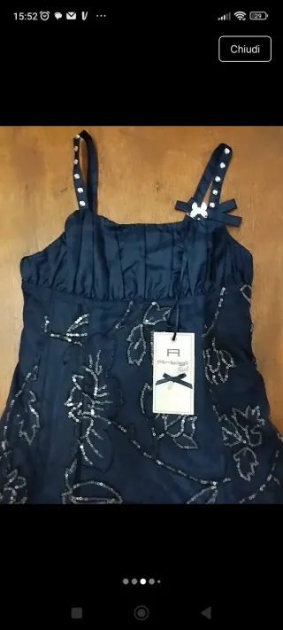 Vestito cerimonia bambina blu 7 anni