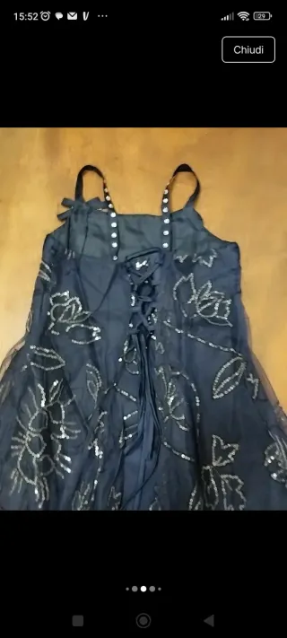 Vestito cerimonia bambina blu 7 anni