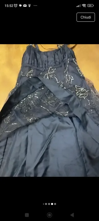 Vestito cerimonia bambina blu 7 anni