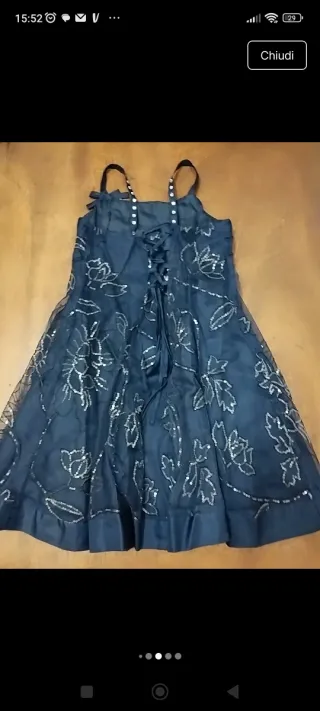 Vestito cerimonia bambina blu 7 anni