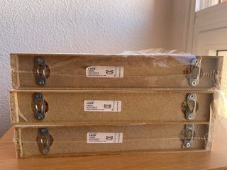 Confezione di 3 scaffali IKEA LACK bianchi nuovi