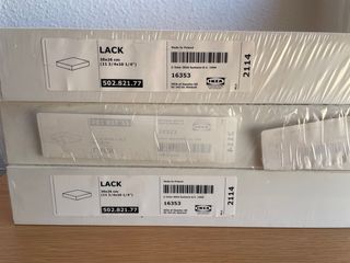 Confezione di 3 scaffali IKEA LACK bianchi nuovi