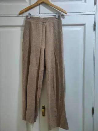ZARA - Pantalón de punto marrón