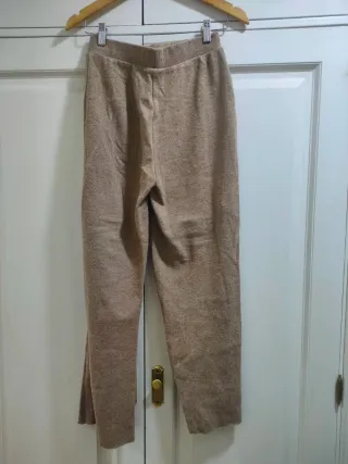 ZARA - Pantalón de punto marrón