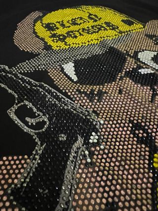 Camiseta Philipp Plein Negra con Detalles Dorados