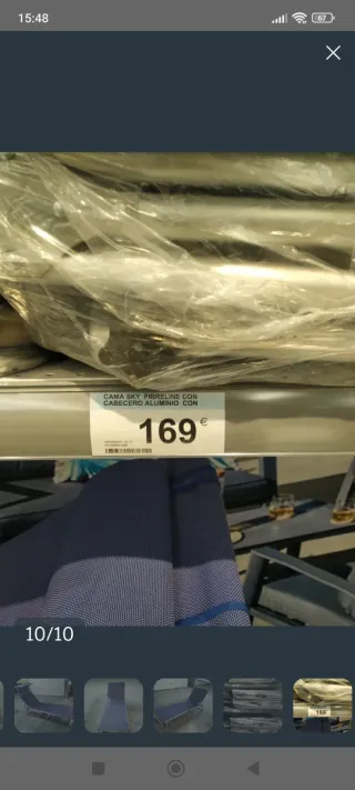 Tumbona plegable aluminio playa/piscina