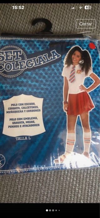 Disfraz Colegiala Talla S/M y regalo
