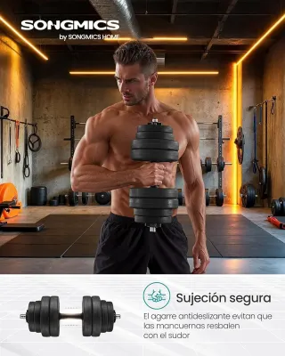 Mancuernas, Barra Corta Ajustable 30kg SYL30HBK