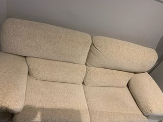 Sofá 3 plazas + relax. Tela anti manchas.