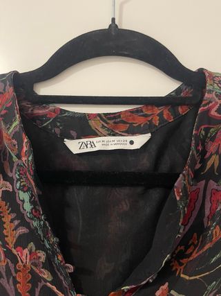 Vestido Zara Estampado Paisley Talla M