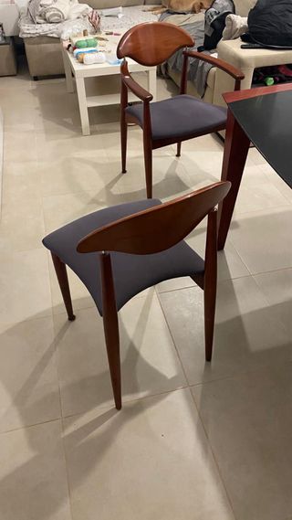 Mesa comedor extensible y 4 sillas