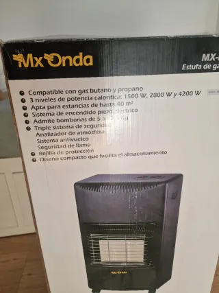 Estufa de gas Mx Onda negra