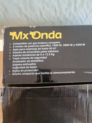 Estufa de gas Mx Onda negra