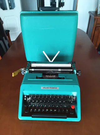 Olivetti Studio 45 Máquina de Escribir Turquesa