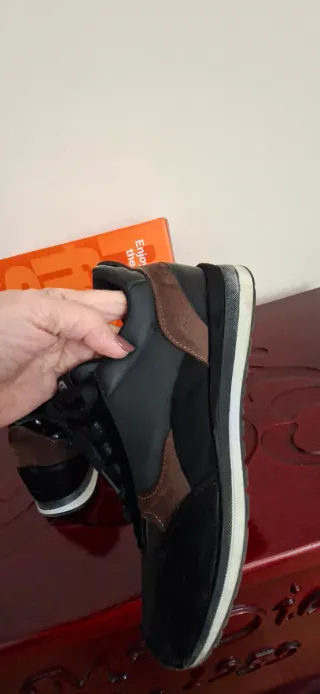 Zapatillas de mujer, talla 37, marron y negro