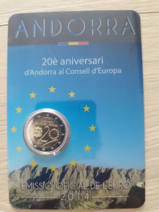 2 Euros Andorra 2014 Consejo de Europa
