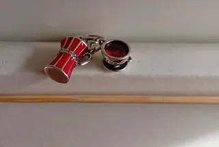 Charm Colgante Coffe : Cafetera y Taza Roja