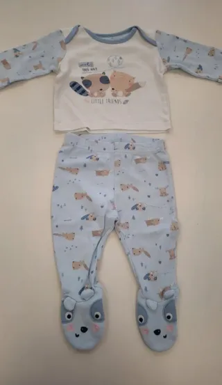 Pijama bebé dos piezas estampado animales