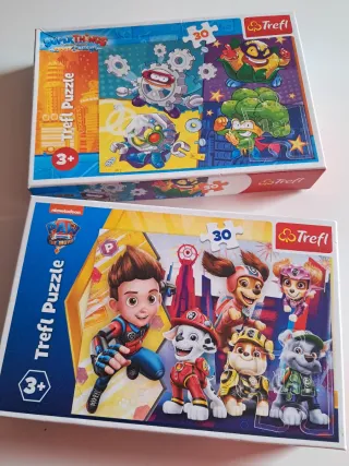 2 Puzzles Trefl 30 piezas Superthings y Paw Patrol