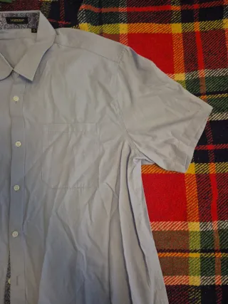 Camicia uomo maniche corte HISDERN lilla XL