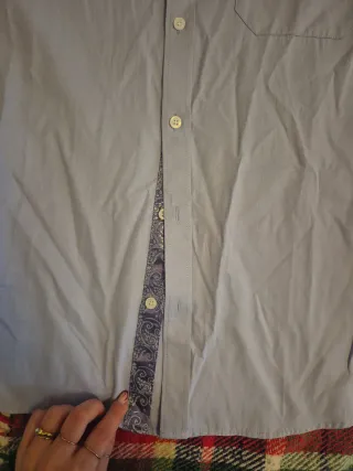 Camicia uomo maniche corte HISDERN lilla XL