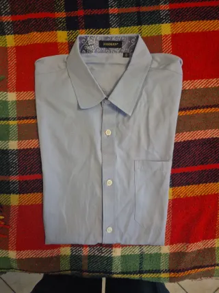 Camicia uomo maniche corte HISDERN lilla XL