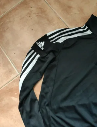 Sudadera Adidas Running Negra Media Cremallera