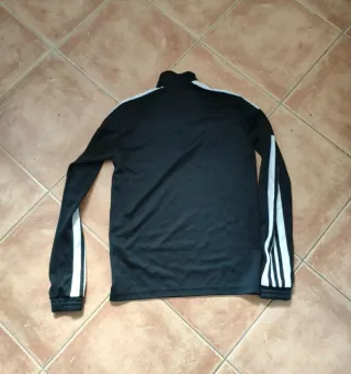 Sudadera Adidas Running Negra Media Cremallera
