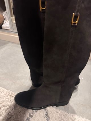 Botas Altas Ante Zara Nuevas
