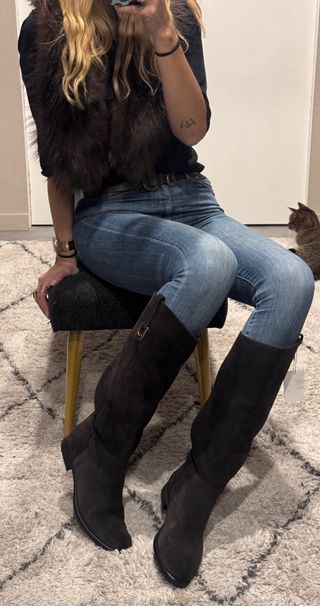 Botas Altas Ante Zara Nuevas