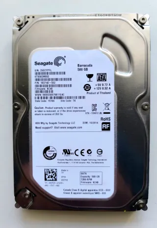 Disco Duro Seagate Barracuda 500GB SATA 3.5