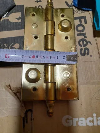 4 Bisagras para Puertas Blindadas Doradas